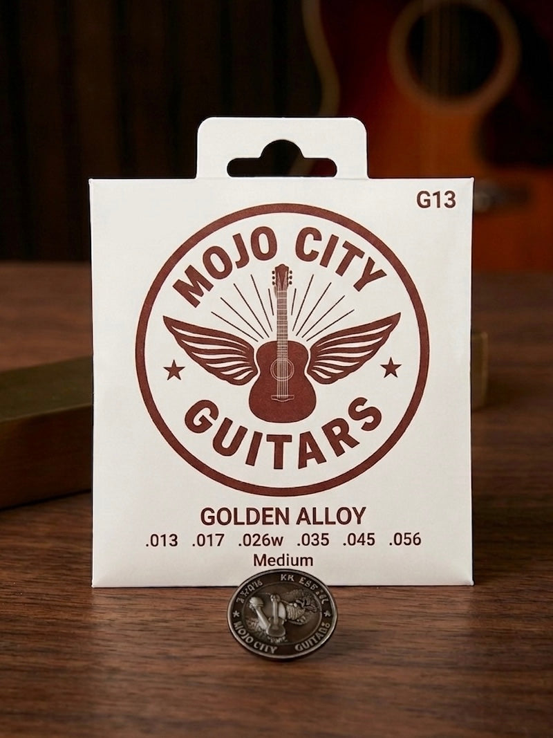 G13 Golden Alloy 13-56 Medium Gauge Acoustic Guitar Strings