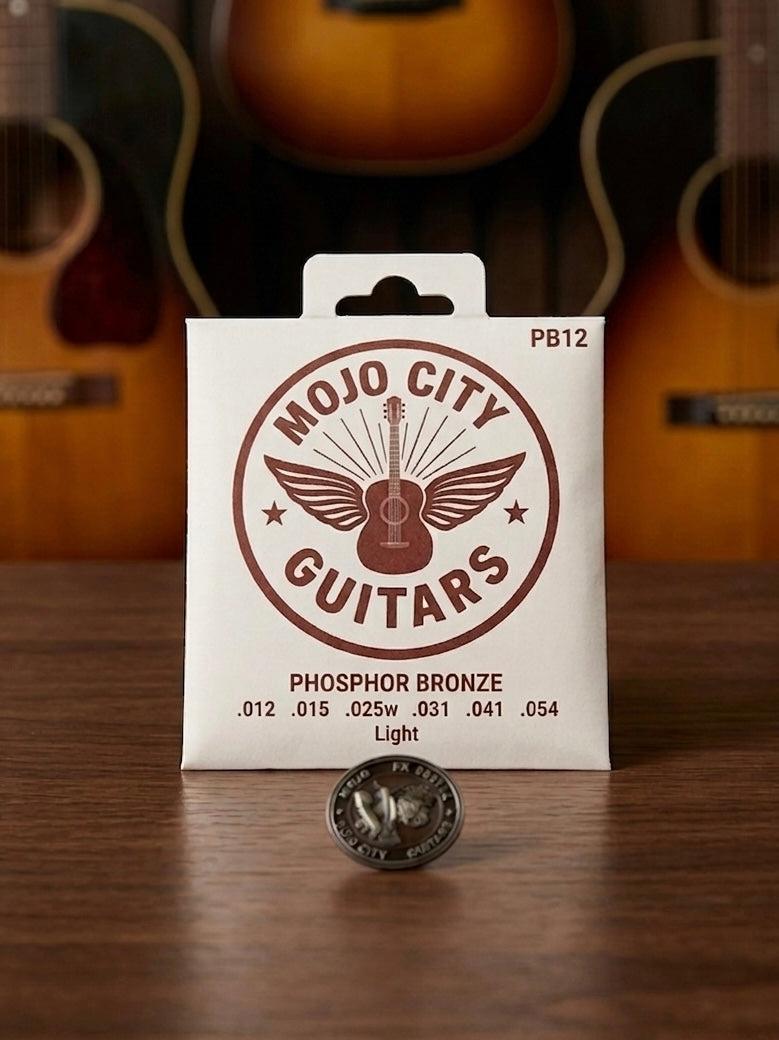 PB12 Phosphor Bronze 12-54 Light Gauge Acoustic Guitar Strings