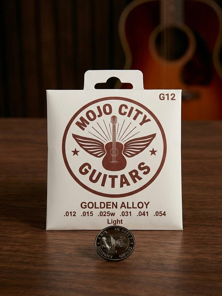 G12 Golden Alloy 12-54 Light Gauge Acoustic Guitar Strings